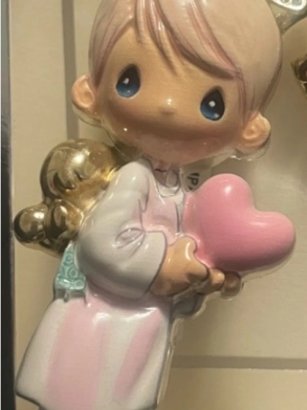 Precious Moments “Blessed” Angel Bag Charm Keychain Pink Heart - NIB